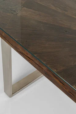 Matbord Conley - Mörkt Trä/Krom, 180x90cm - KARE Design