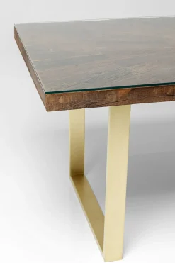 Matbord Conley - Mörkt Trä/Mässing, 180x90cm - KARE Design