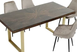 Matbord Conley - Mörkt Trä/Mässing, 180x90cm - KARE Design