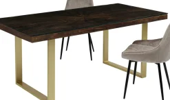 Matbord Conley - Mörkt Trä/Mässing, 180x90cm - KARE Design