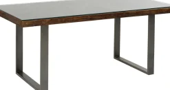 Matbord Conley - Mörkt Trä/Rå Stål, 180x90cm - KARE Design