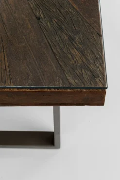 Matbord Conley - Mörkt Trä/Rå Stål, 180x90cm - KARE Design