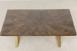 Matbord Conley, 180x90cm - Mörkt Trä/ Kryssben i Mässing - KARE Design
