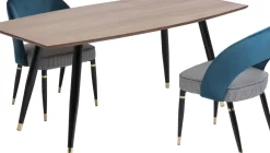 Matbord Curve - Retro Bord i Valnöt/Svart 180x90cm - KARE Design