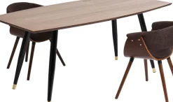 Matbord Curve - Retro Bord i Valnöt/Svart 180x90cm - KARE Design