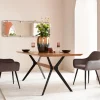 Matbord Downtown - Massiv Ek/Svart, 180x90cm - KARE Design