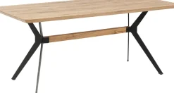 Matbord Downtown - Massiv Ek/Svart, 180x90cm - KARE Design