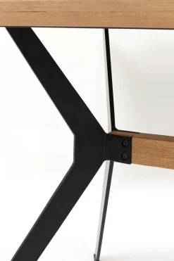 Matbord Downtown - Massiv Ek/Svart, 180x90cm - KARE Design