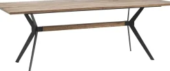 Matbord Downtown - Massiv Ek/Svart, 220x100cm - KARE Design
