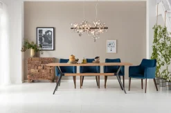 Matbord Downtown - Massiv Ek/Svart, 220x100cm - KARE Design