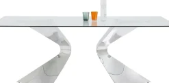 Matbord Gloria - Bord i Glas/Krom, 200x100cm - KARE Design