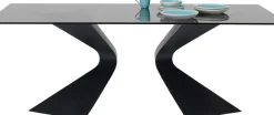 Matbord Gloria - Svart Glas/Svart, 200x100cm - KARE Design