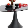 Matbord Grande Possibilita Oval - Svart glas/Svart, 180x120cm - KARE Design