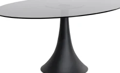 Matbord Grande Possibilita Oval - Svart glas/Svart, 180x120cm - KARE Design