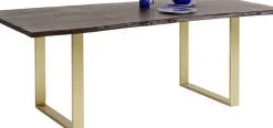 Matbord Harmony - Massivt Mörkt Trä/ Mässing, 160x80cm - KARE Design