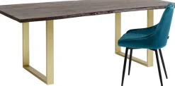 Matbord Harmony - Massivt Mörkt Trä/ Mässing, 160x80cm - KARE Design