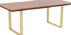 Matbord Harmony - Massivt Mörkt Trä/ Mässing, 160x80cm - KARE Design
