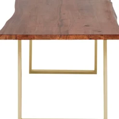 Matbord Harmony - Massivt Mörkt Trä/ Mässing, 160x80cm - KARE Design