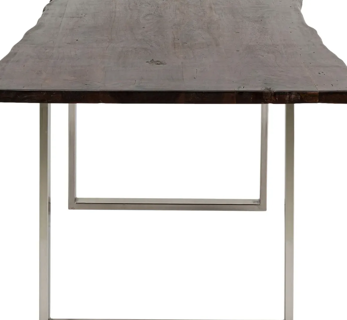Matbord Harmony - Massivt Mörkt Trä/ Krom, 200x100cm - KARE Design