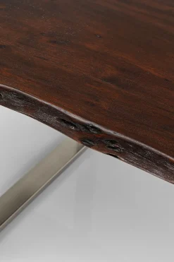 Matbord Harmony - Massivt Mörkt Trä/ Krom, 200x100cm - KARE Design