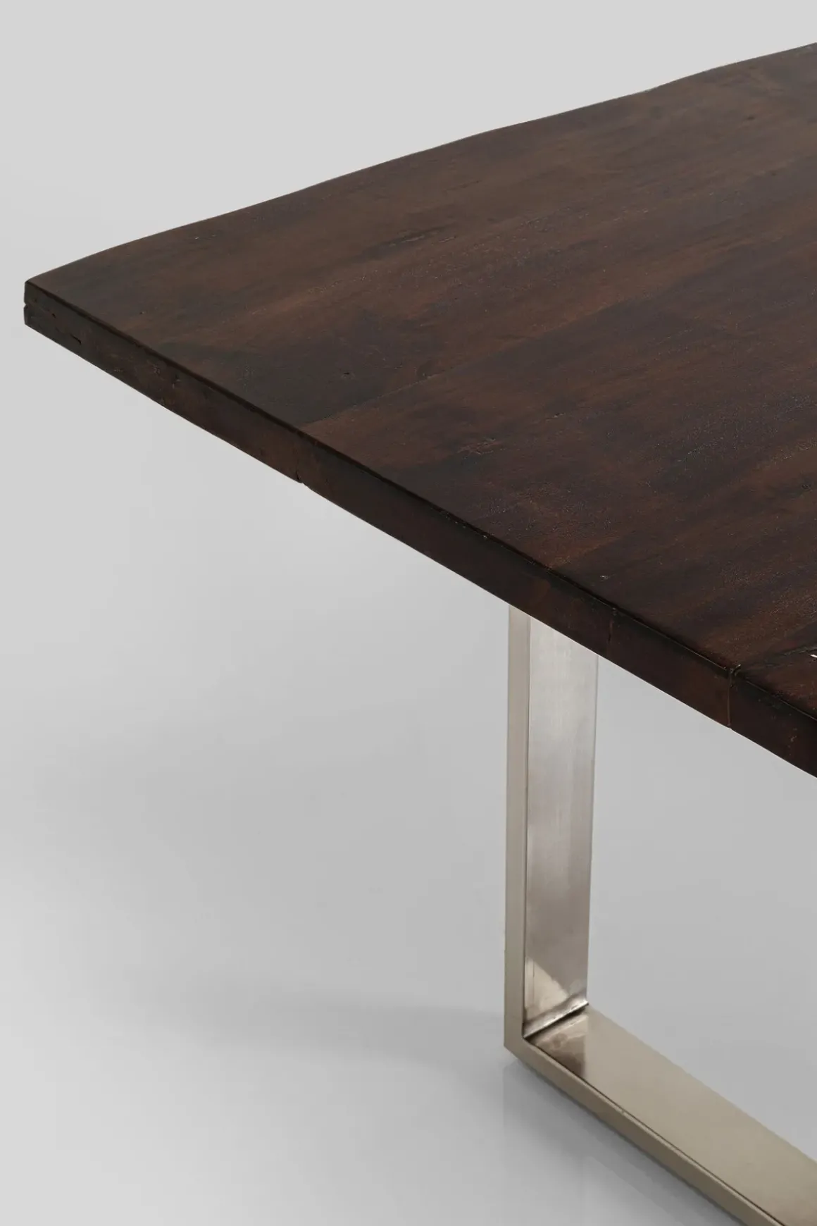 Matbord Harmony - Massivt Mörkt Trä/ Krom, 200x100cm - KARE Design