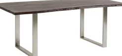 Matbord Harmony - Massivt Mörkt Trä/ Krom, 200x100cm - KARE Design