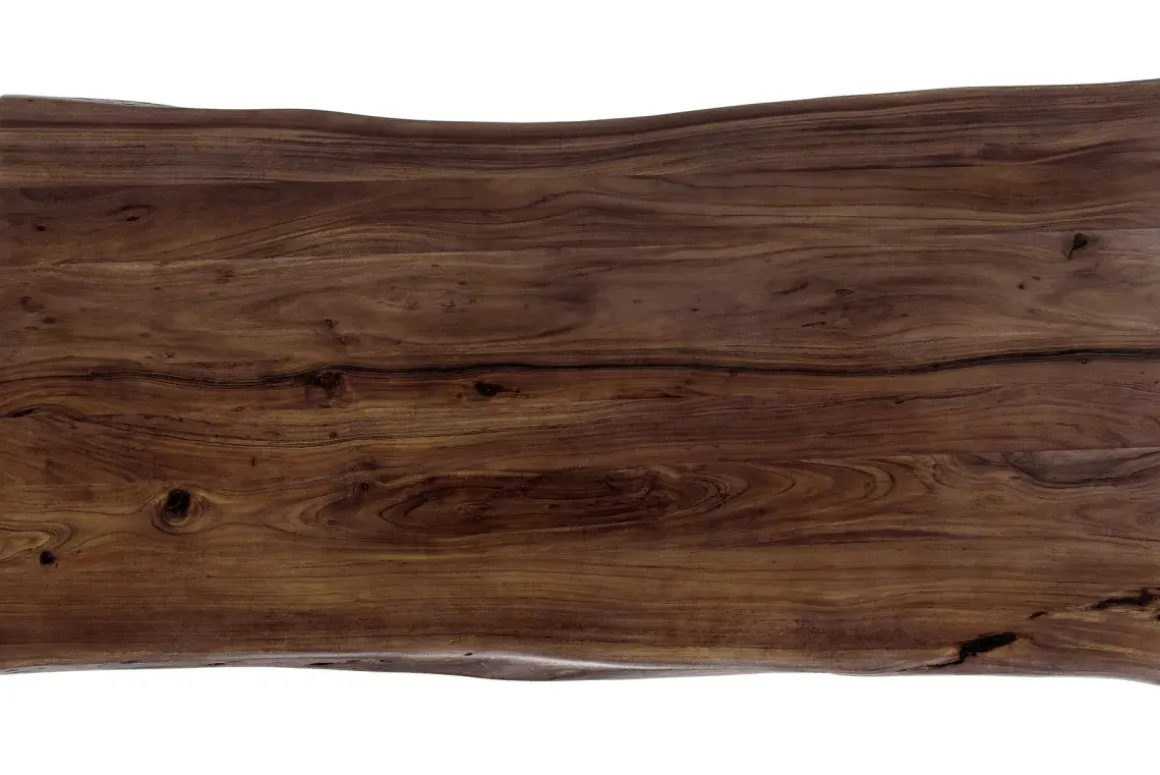 Matbord Harmony - Massivt Mörkt Trä/ Krom, 200x100cm - KARE Design