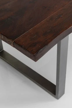Matbord Harmony - Massivt Mörkt Trä/ Rå Stål, 200x100cm - KARE Design