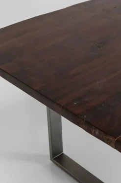 Matbord Harmony - Massivt Mörkt Trä/ Rå Stål, 200x100cm - KARE Design