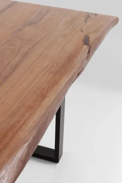 Matbord Harmony - Massivt Mörkt Trä/ Rå Stål, 200x100cm - KARE Design
