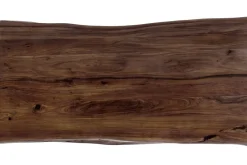 Matbord Harmony - Massivt Mörkt Trä/ Rå Stål, 200x100cm - KARE Design