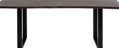 Matbord Harmony - Massivt Mörkt Trä/Svart, 200x100cm - KARE Design