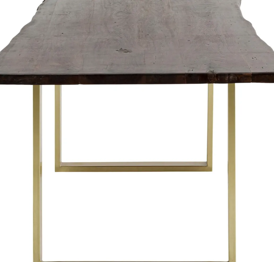 Matbord Harmony - Massivt Mörkt Trä/ Mässing, 200x100cm - KARE Design