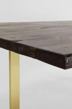 Matbord Harmony - Massivt Mörkt Trä/ Mässing, 180x90cm - KARE Design