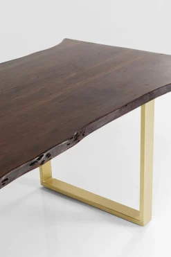 Matbord Harmony - Massivt Mörkt Trä/ Mässing, 180x90cm - KARE Design