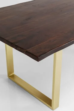 Matbord Harmony - Massivt Mörkt Trä/ Mässing, 180x90cm - KARE Design