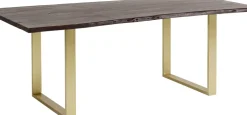 Matbord Harmony - Massivt Mörkt Trä/ Mässing, 180x90cm - KARE Design