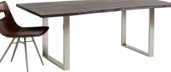 Matbord Harmony - Massivt Mörkt Trä/ Krom, 180x90cm - KARE Design