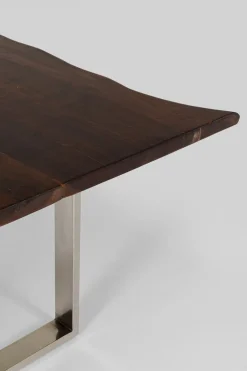 Matbord Harmony - Massivt Mörkt Trä/ Krom, 180x90cm - KARE Design