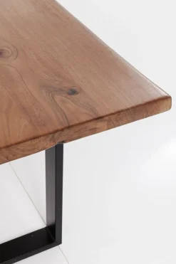 Matbord Harmony - Massivt Mörkt Trä/ Krom, 180x90cm - KARE Design