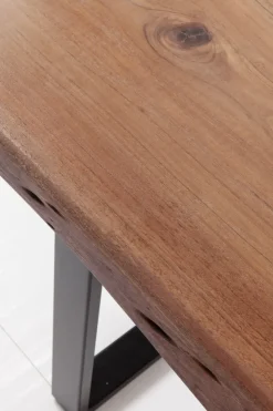 Matbord Harmony - Massivt Mörkt Trä/ Krom, 180x90cm - KARE Design
