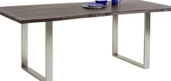 Matbord Harmony - Massivt Mörkt Trä/ Krom, 180x90cm - KARE Design