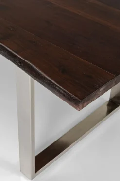 Matbord Harmony - Massivt Mörkt Trä/ Krom, 180x90cm - KARE Design