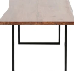Matbord Harmony - Massivt Mörkt Trä/Svart, 160x80cm - KARE Design