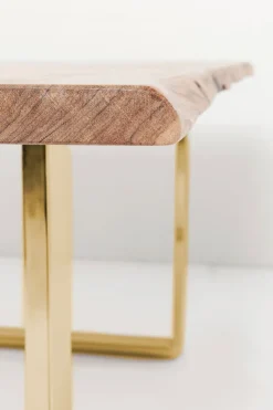 Matbord Harmony - Massivt Trä/Mässing, 180x90cm - KARE Design