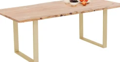 Matbord Harmony - Massivt Trä/Mässing, 200x100cm - KARE Design