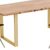 Matbord Harmony - Massivt Trä/Mässing, 160x80cm - KARE Design