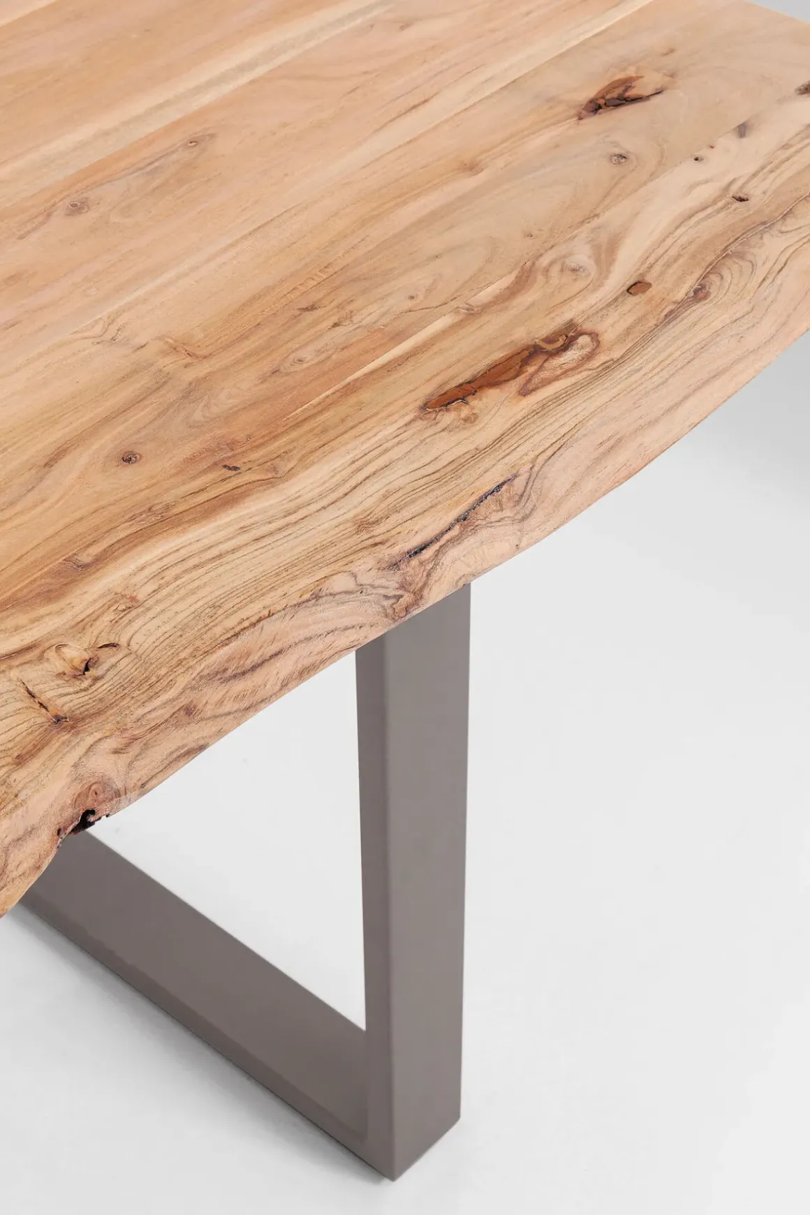 Matbord Harmony - Massivt Trä/Rå Stål, 200x100cm - KARE Design