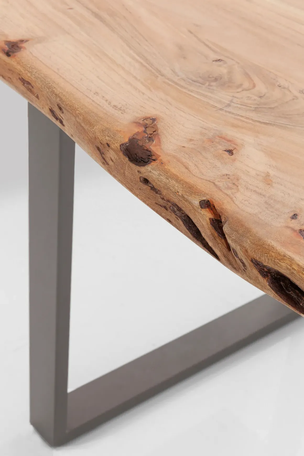 Matbord Harmony - Massivt Trä/Rå Stål, 200x100cm - KARE Design