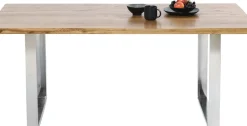 Matbord Jackie - Massiv Ek/Krom, 160x80cm - KARE Design